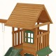 Kids Wooden Playhouse With Slide Popular Modern Cubby House With Plastic Slide