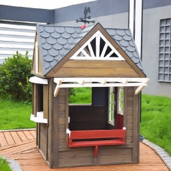 outdoor play set wooden backyard game house play house set with eco-friendly accessories